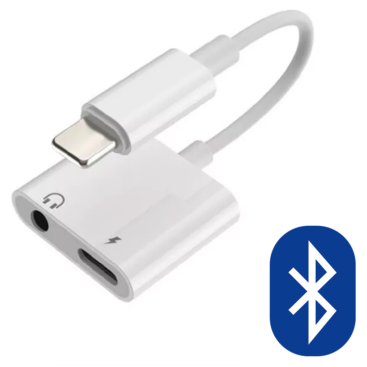 Adaptador Bluetooth Lightning a Auxiliar Auriculares 3.5mm y Carga.
