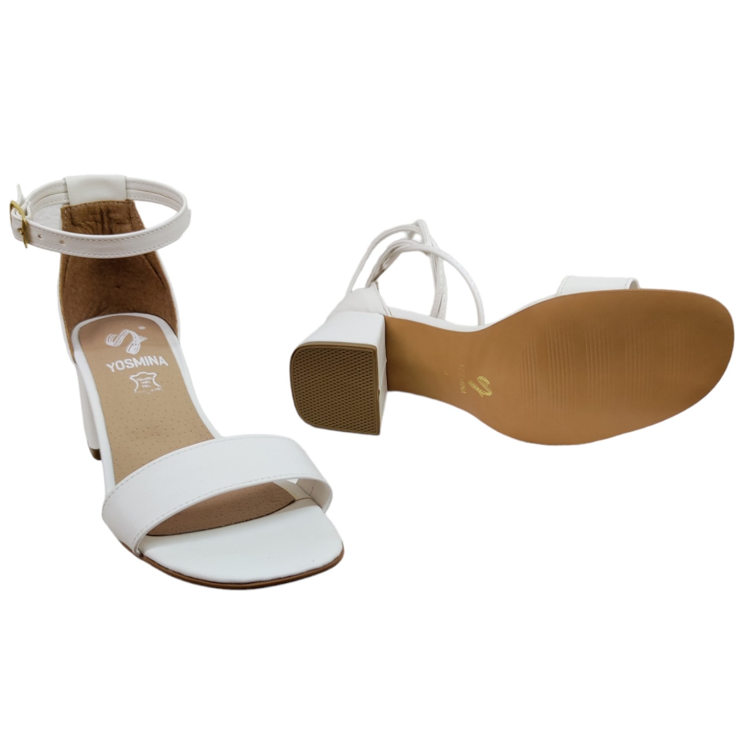 Sandalias Tacón Bajo 6cm 2 En 1 Pulsera Y Correa Gladiador Con Plantilla de Piel 100% Natural Envío Gratis Agregando dos Pares de Productos Yosmina.