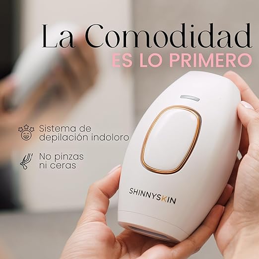 A ShinnySkin Maquina Depiladora Laser Profesional IPL Blanca.