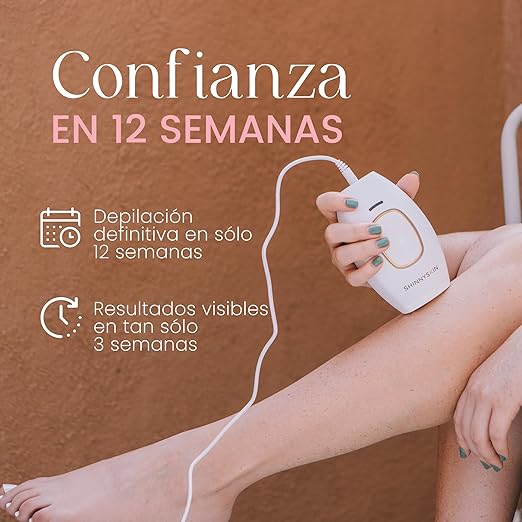 A ShinnySkin Maquina Depiladora Laser Profesional IPL Blanca.