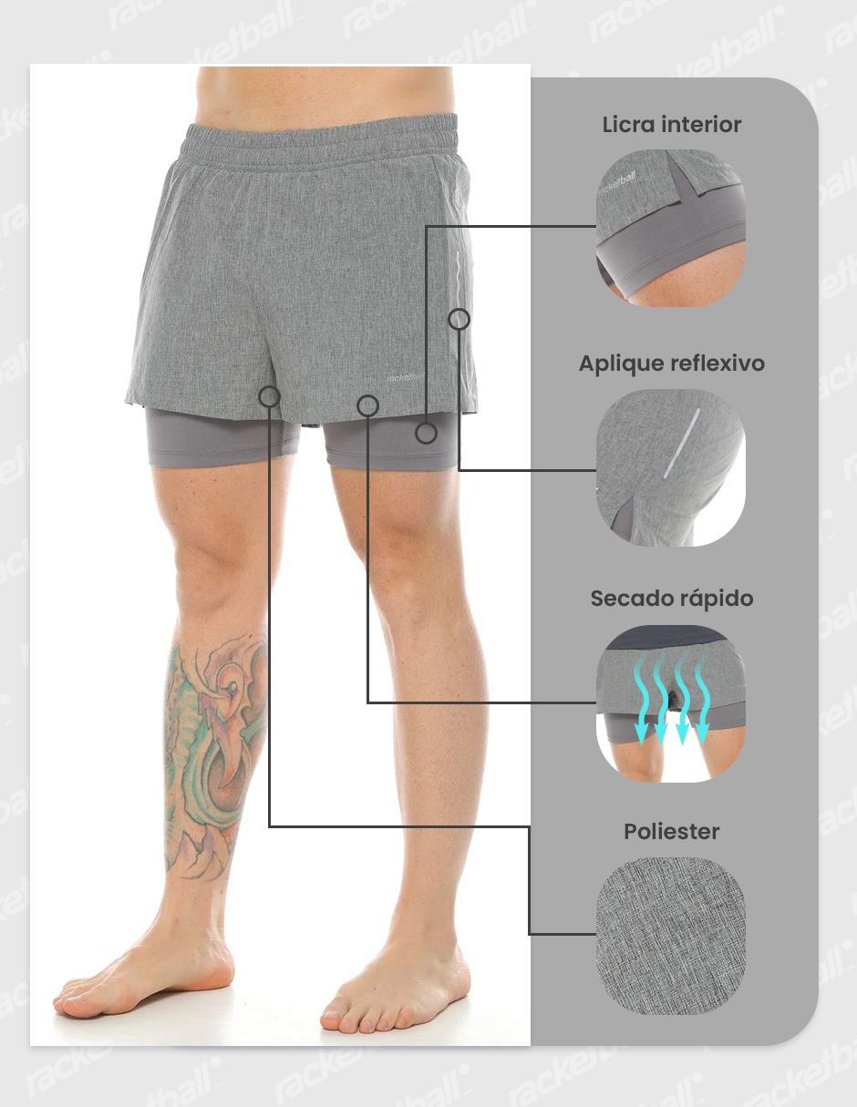 Pantaloneta Deportiva Hombre para Entrenamientos Intensos y Versátiles RA21323JA
