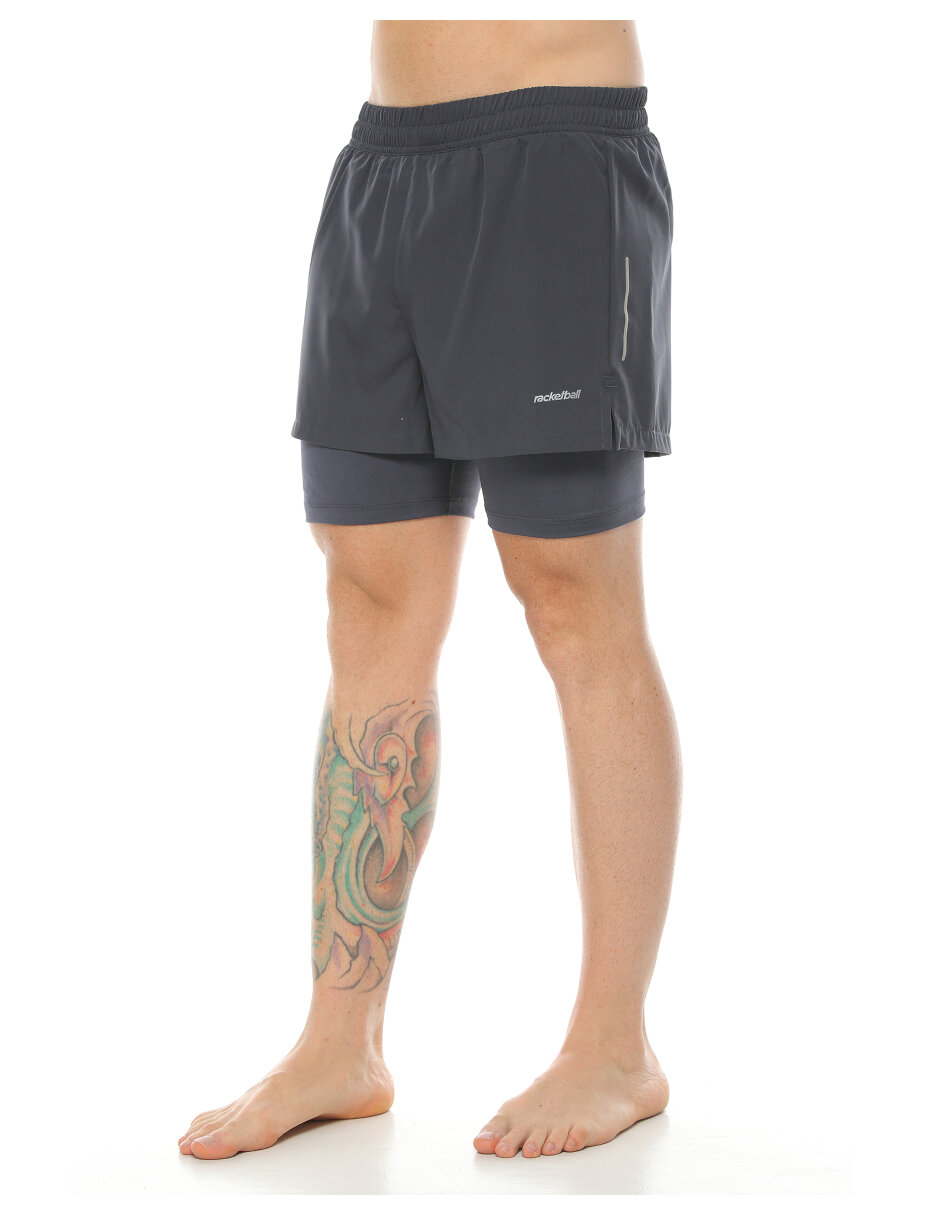 Pantaloneta Deportiva Hombre para Entrenamientos Intensos y Versátiles RA21323GROS