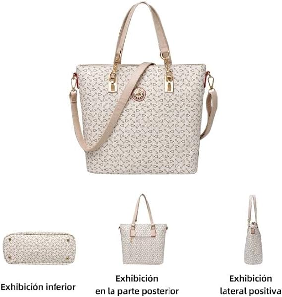 A PUBAMALL Mujer Bolsos Tote de Hombro Satchel un conjunto de 6 Piezas.