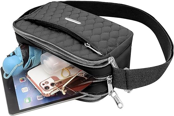 A Bolsa Crossbody Mujer, HONGHCL Nylon Bandolera Mujer, Crossbody Mujer con Correa Ajustable para Hombro, Alta Capacidad Bolsa Bandolera para Mujer.