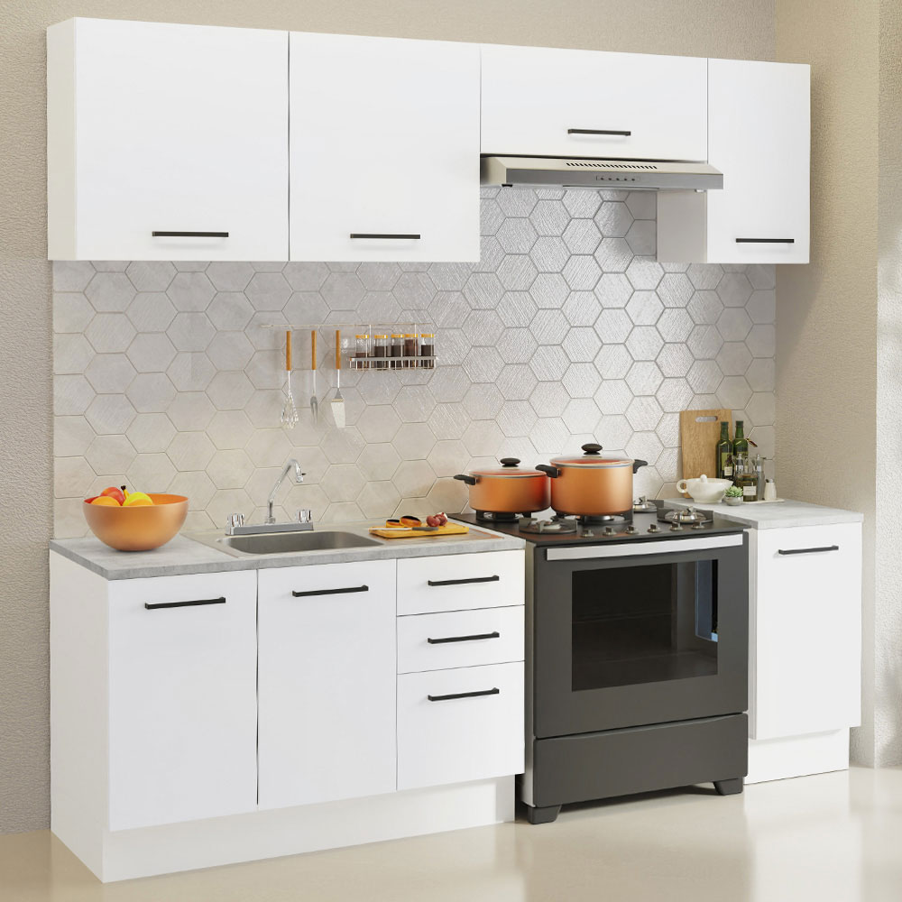 Cocina Integral Modular Luna Madesa 240cm con Acessorios 01.