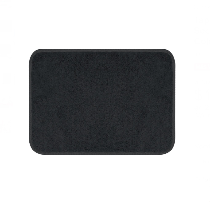 Tapete Absorbente Alfombrilla Secado Rápido Para Baño Negro.