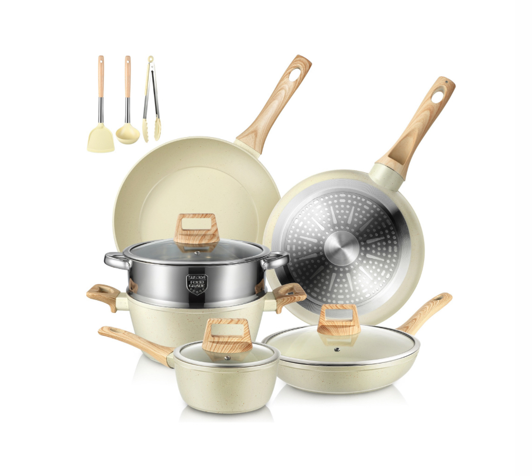 Bateria De Cocina Juego De Ollas Y Sarten 12 Piezas.