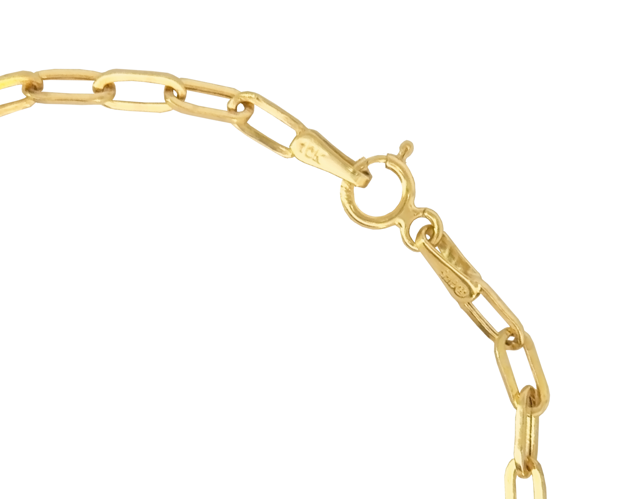 Pulsera Oro 10k Horoz Colguije Corazón rojo 18cm Si212.