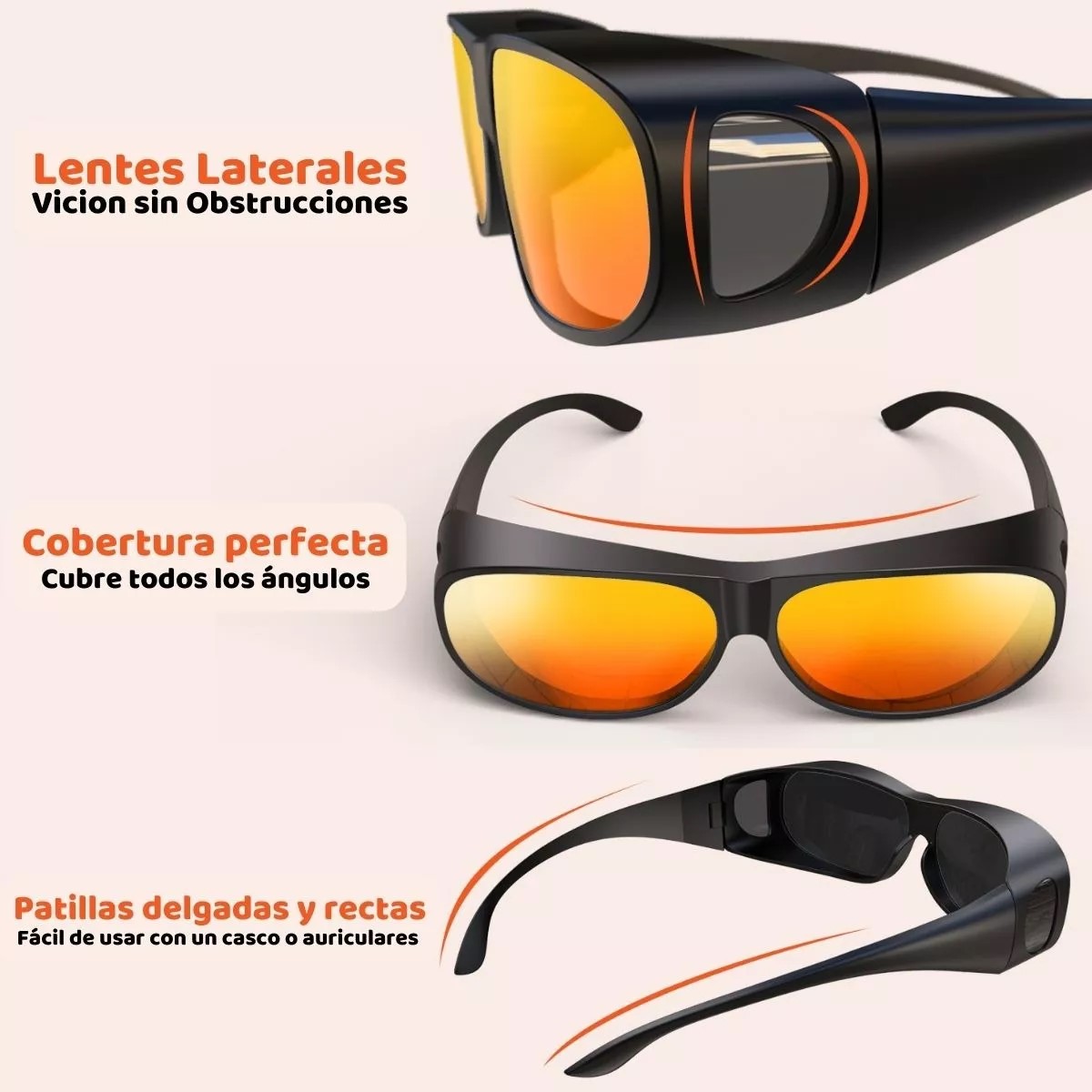 Gafas de visión nocturna antideslumbrantes conductor gafas sol ciclismo moto deporte auto amarillo