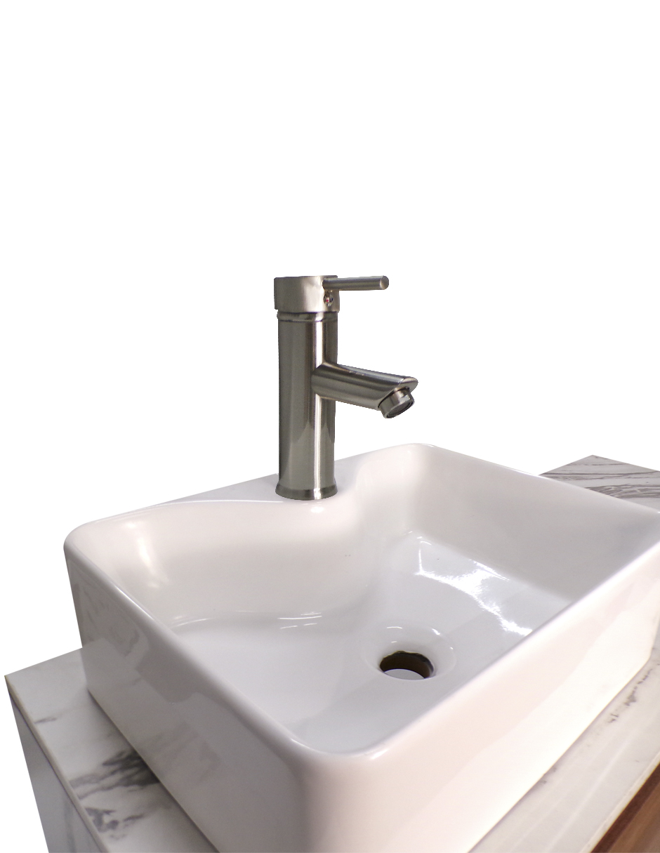 Gabinete Flotante Para Baño Con Lavamanos Y Llave OLIVIA