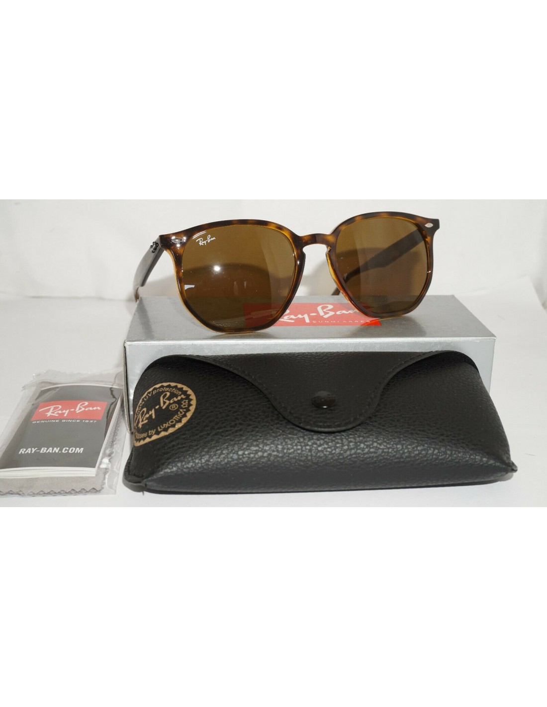 Lentes de sol Ray Ban Rb4306 710/73 New Hexagonal Acetato Carey B-15