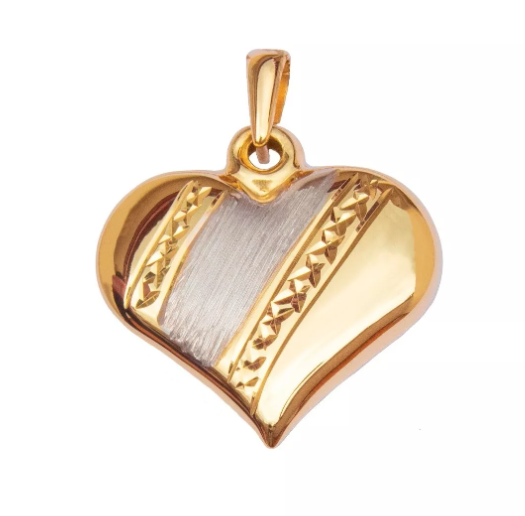 Dije Corazón Turco Oro 10 Kilates. Oro Fino Joyería..