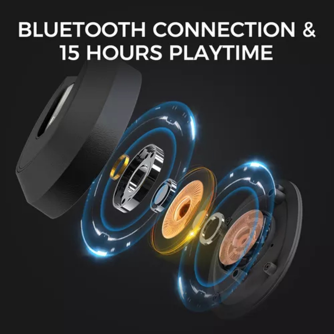 Auriculares gamer inalámbricos Foco My Lord L850B Negro con luz rgb LED con bluetooth diadema plegables