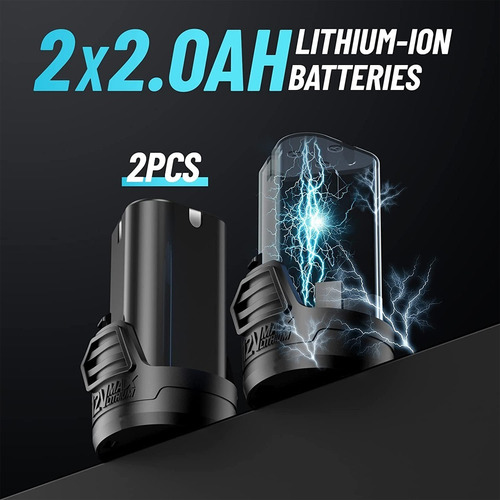 Llave De Impacto Inalámbrica Pistola Eléctrica 3/8 50 Nm 12v