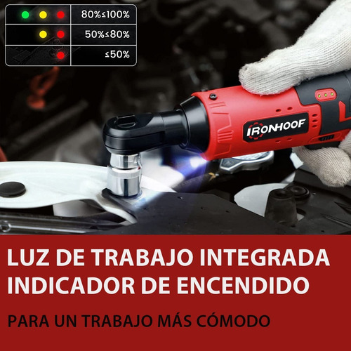Llave De Impacto Inalámbrica Pistola Eléctrica 3/8 50 Nm 12v