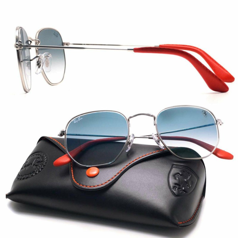Lentes de sol Ray Ban Rb3548nm F007/3F Hexagonal Ferrari Azul degradado Gris