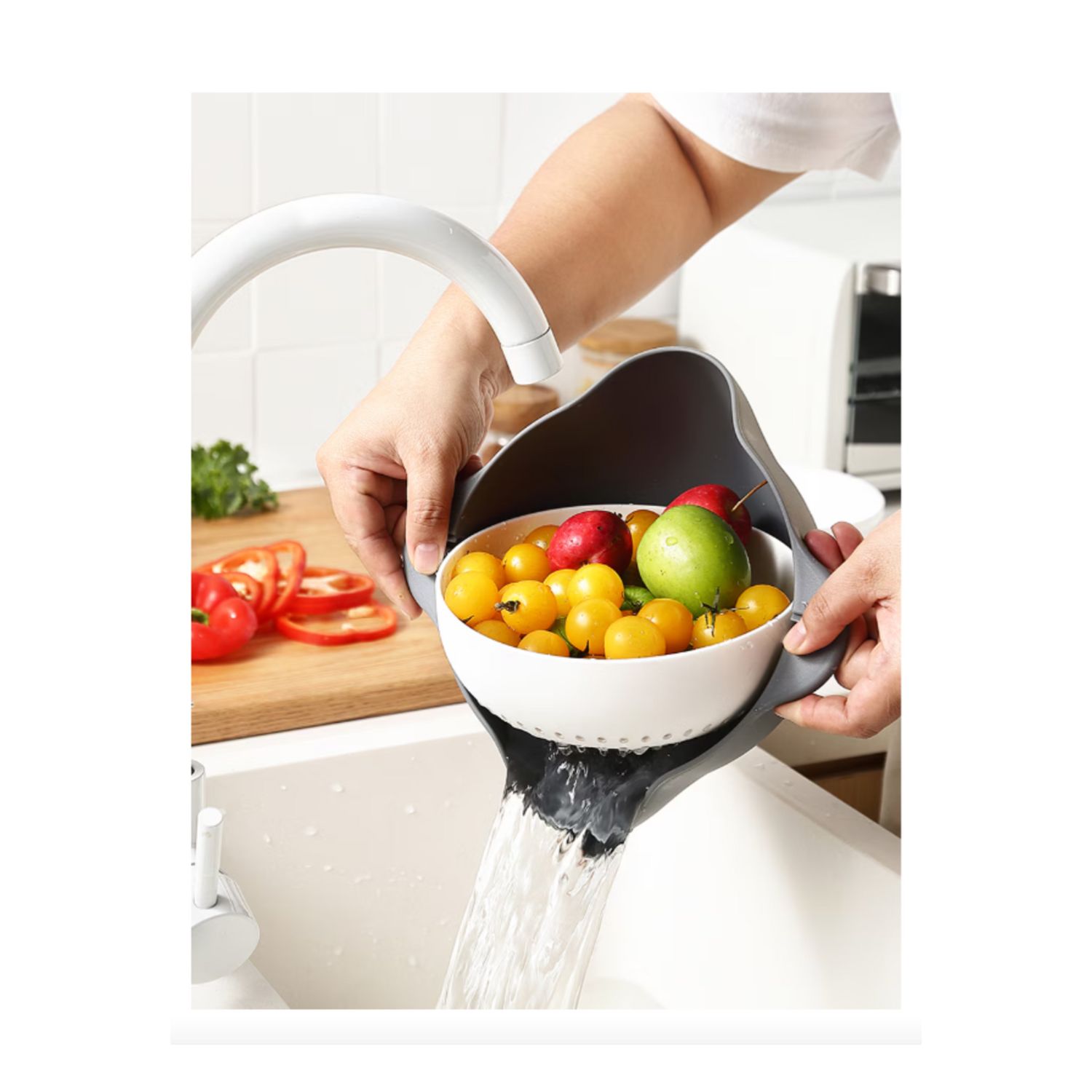 Bowl Colador Giratorio Para Pasta Plastico