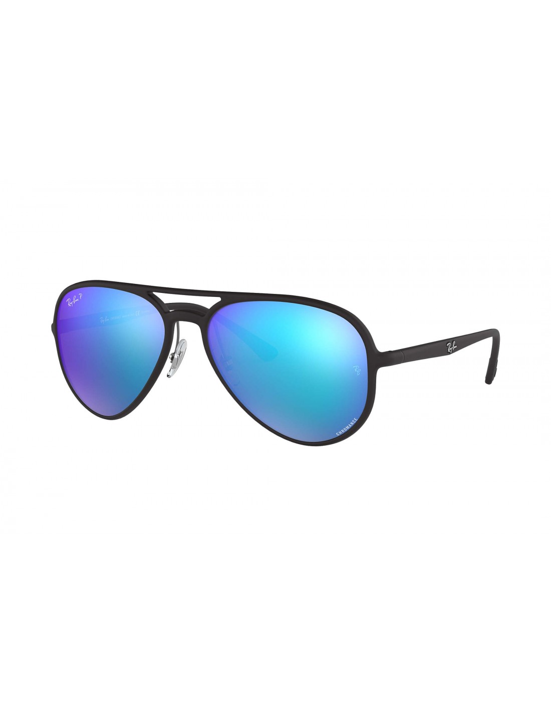 Lentes de sol Ray Ban Rb4320 CH 601 S A1 Aviator Chromance Azul Espejo Negro