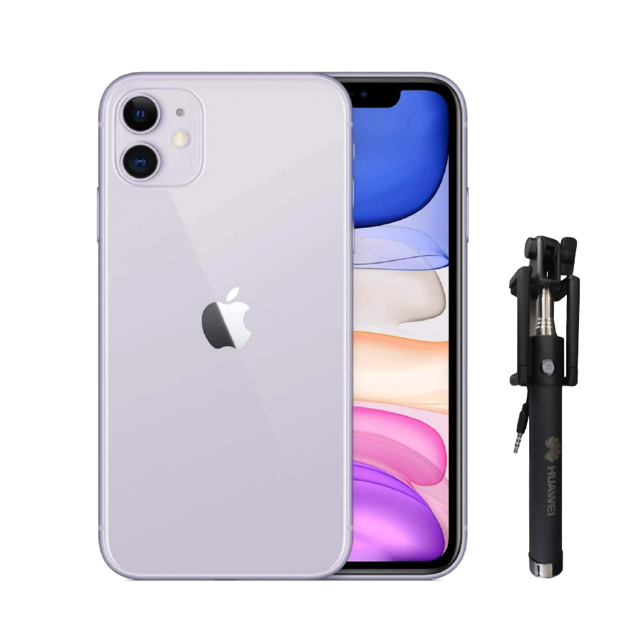 Apple iPhone 11 128GB Purpura (Reacondicionado A)+ Selfie stick