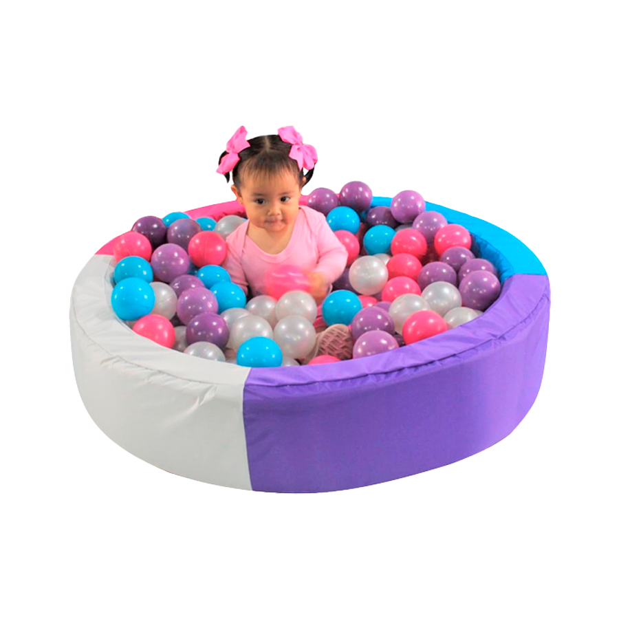 Alberca De Pelotas 120*20*10cm Con Cubo + 100 Pelotas Libres De Plomo Niña  