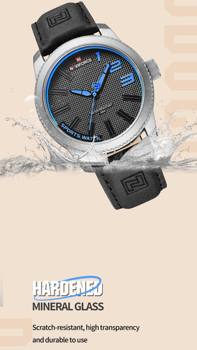 Reloj Naviforce Original Para Hombre, Reloj Casual De Cuero