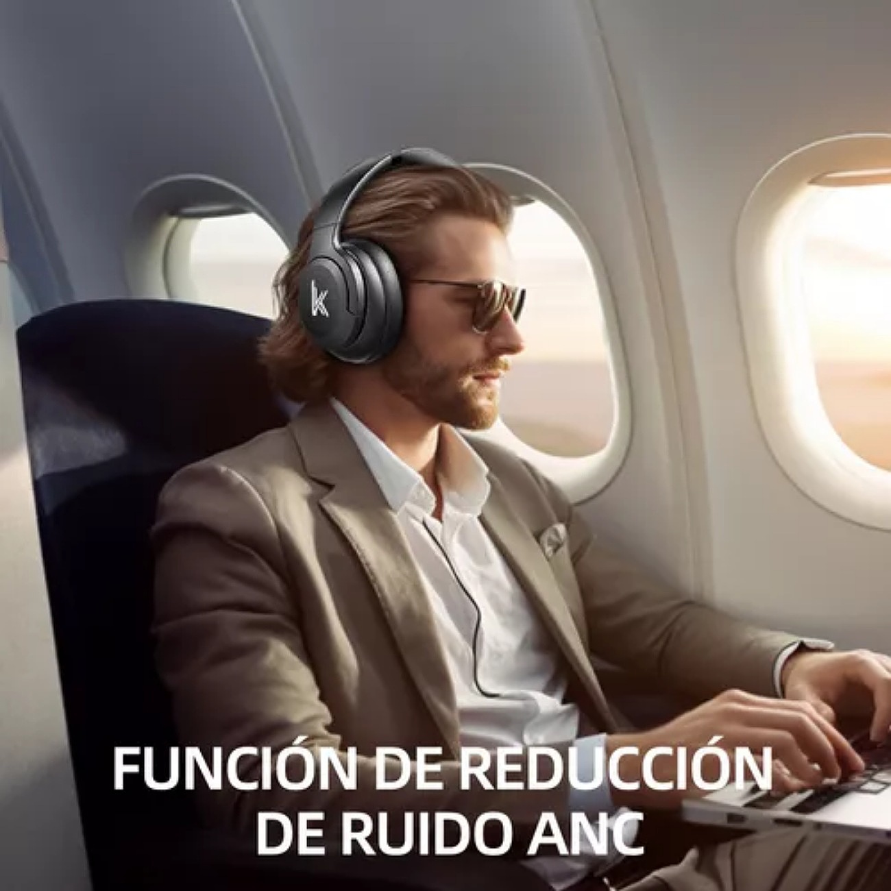 Audífonos Inalámbricos Diadema Cancelacion De Ruido Anc