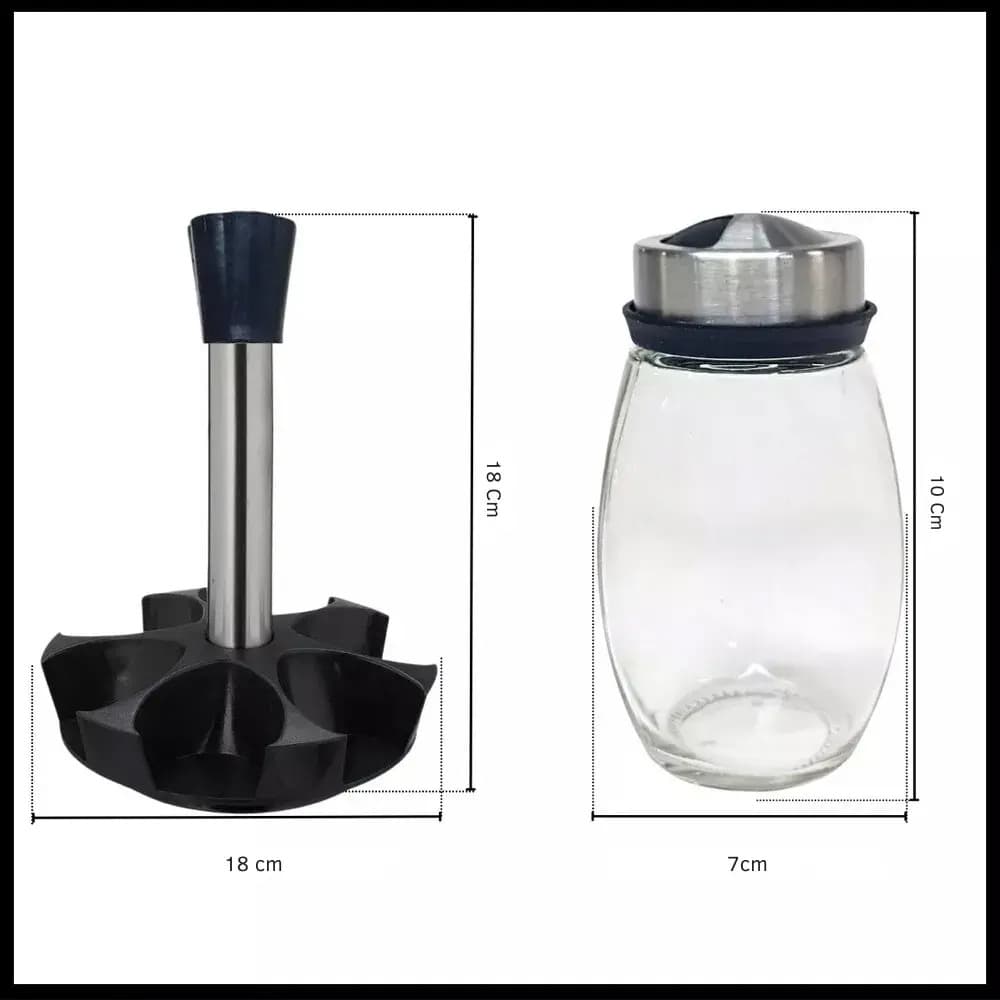Organizador Giratorio De Especias Para Cocina Con 6 Frascos