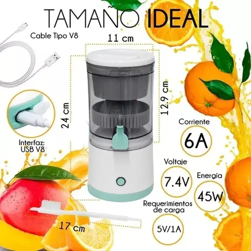 Exprimidor Electrico Recargable Para Extraer Jugo Citricos