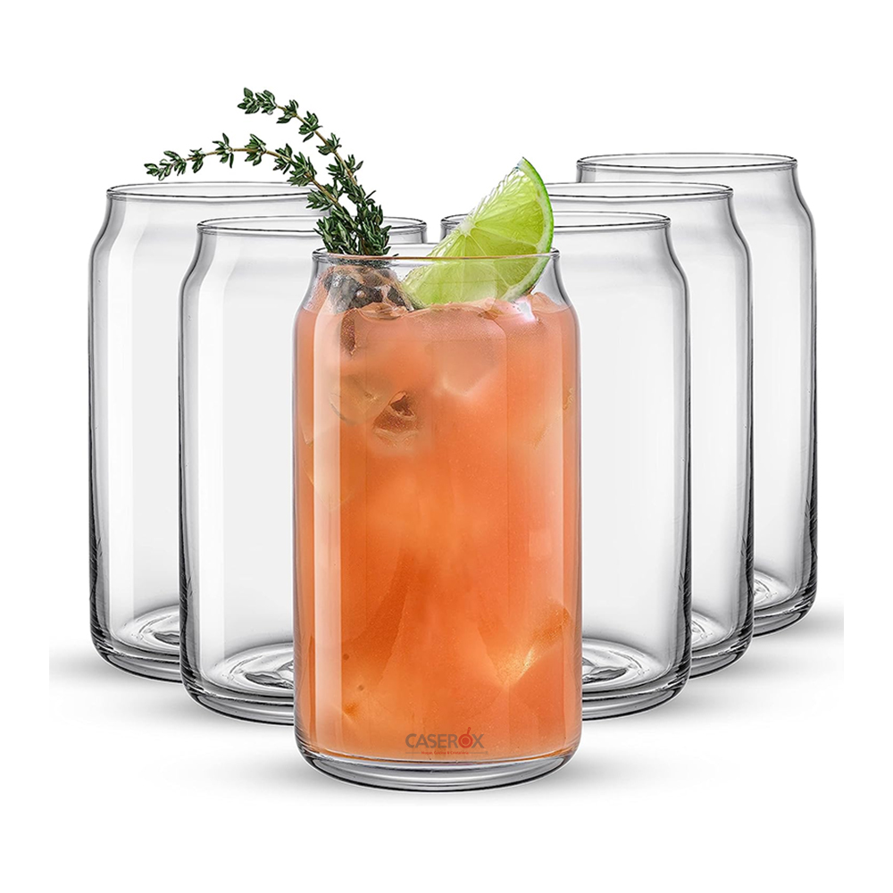 Set 6 Vaso Lata de Vidrio 490ml - VPG.