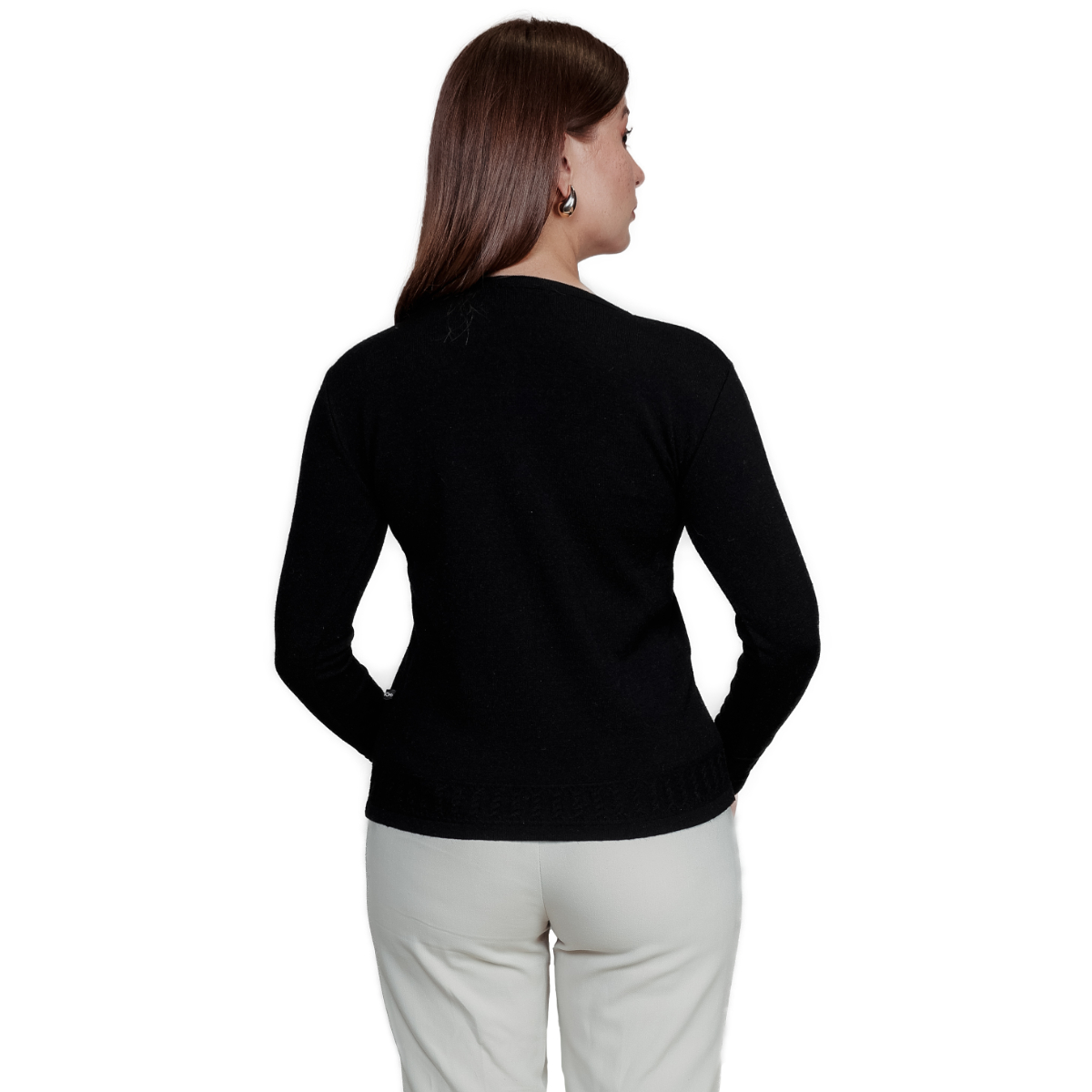 Blusa para mujer con botones-NEGRO