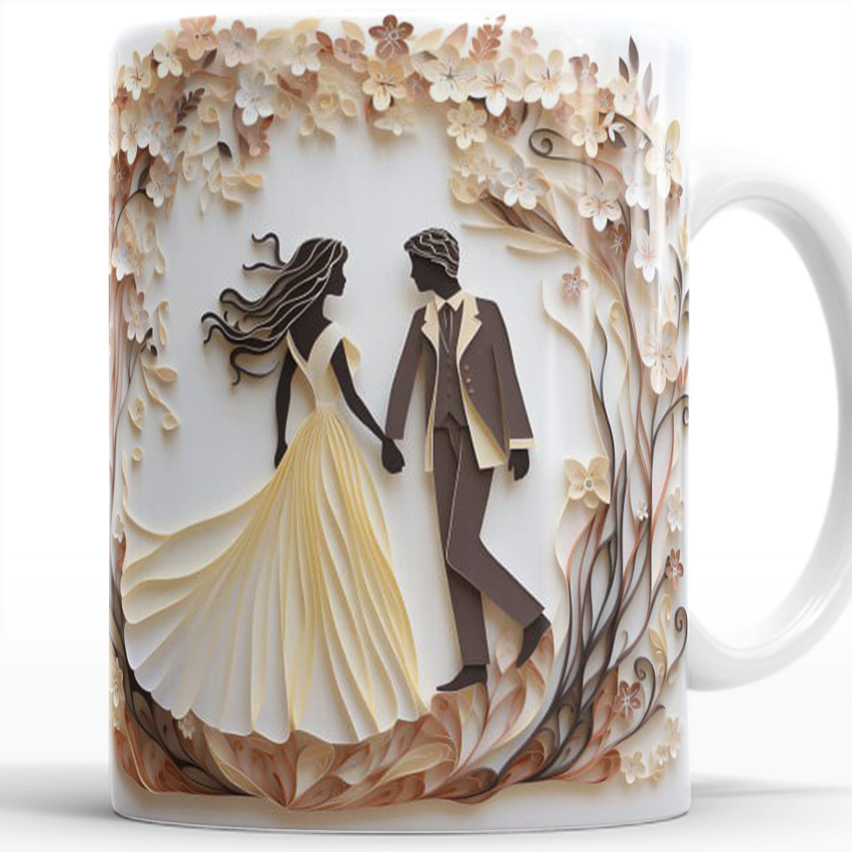 Taza para café de Boda  Set de 4 para Parejas Enamoradas.