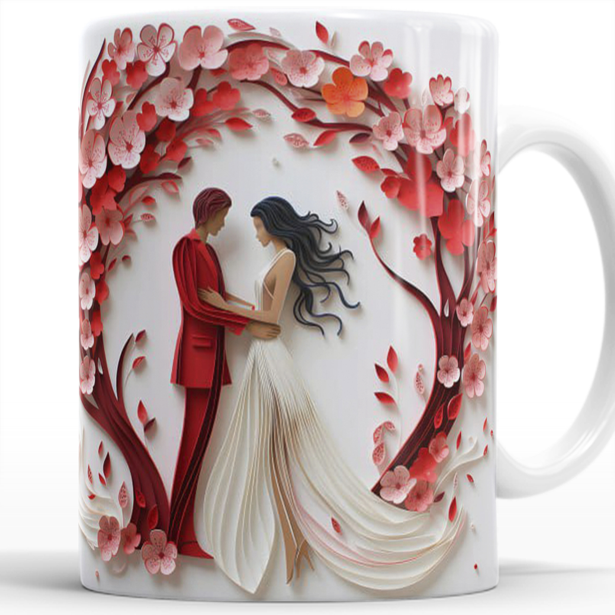 Taza para café de Boda  Set de 4 para Parejas Enamoradas.