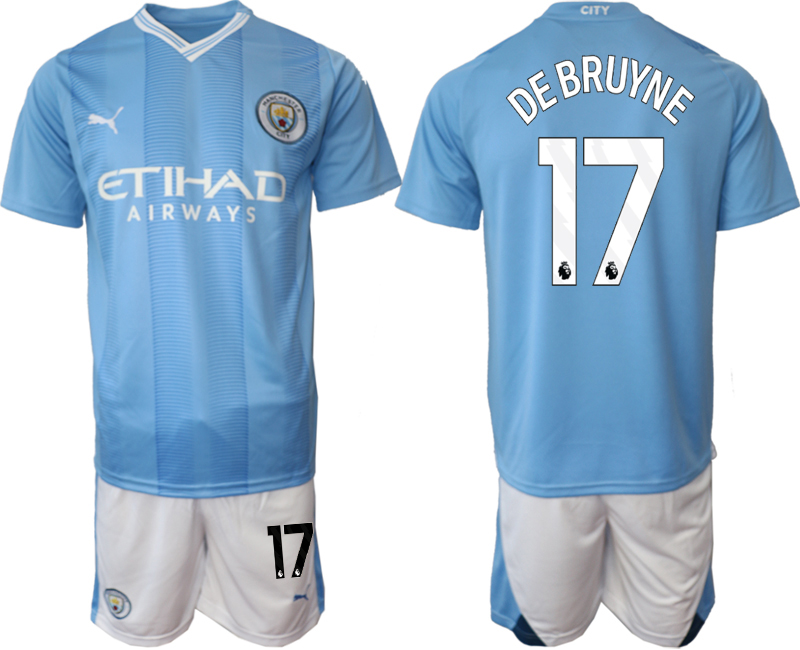 Nuevo! Jersey Manchester City 2024 Titular Azul De Bruyne 17 Talla S.