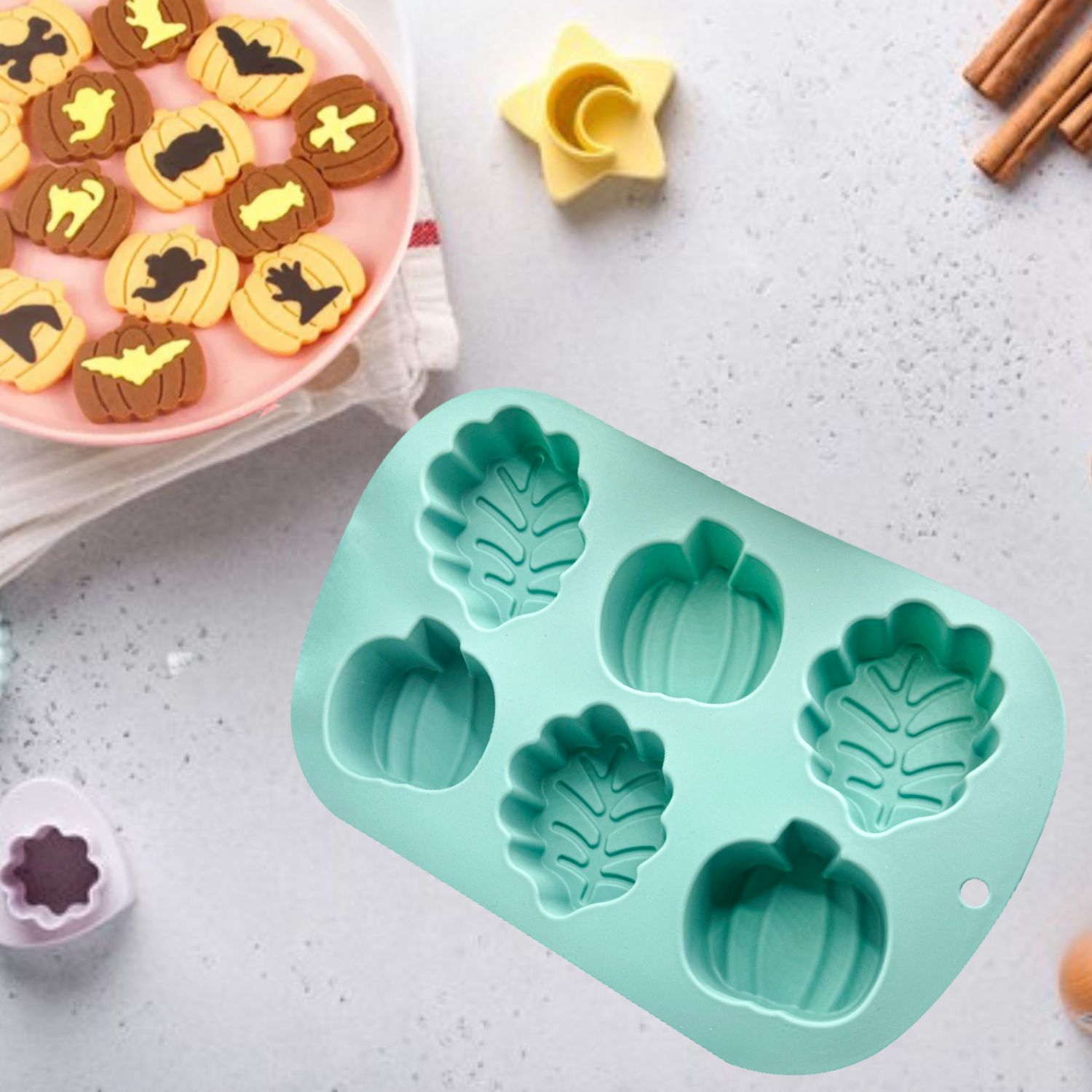 Molde Silicon 6 Espacios Para Hornear Resistente Al Calor