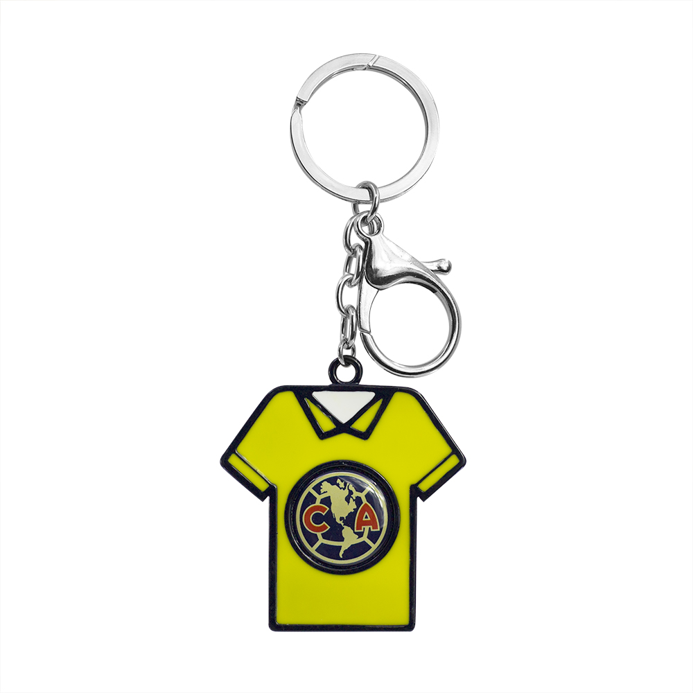 Llavero Playera Club América Amarilla con Resina.