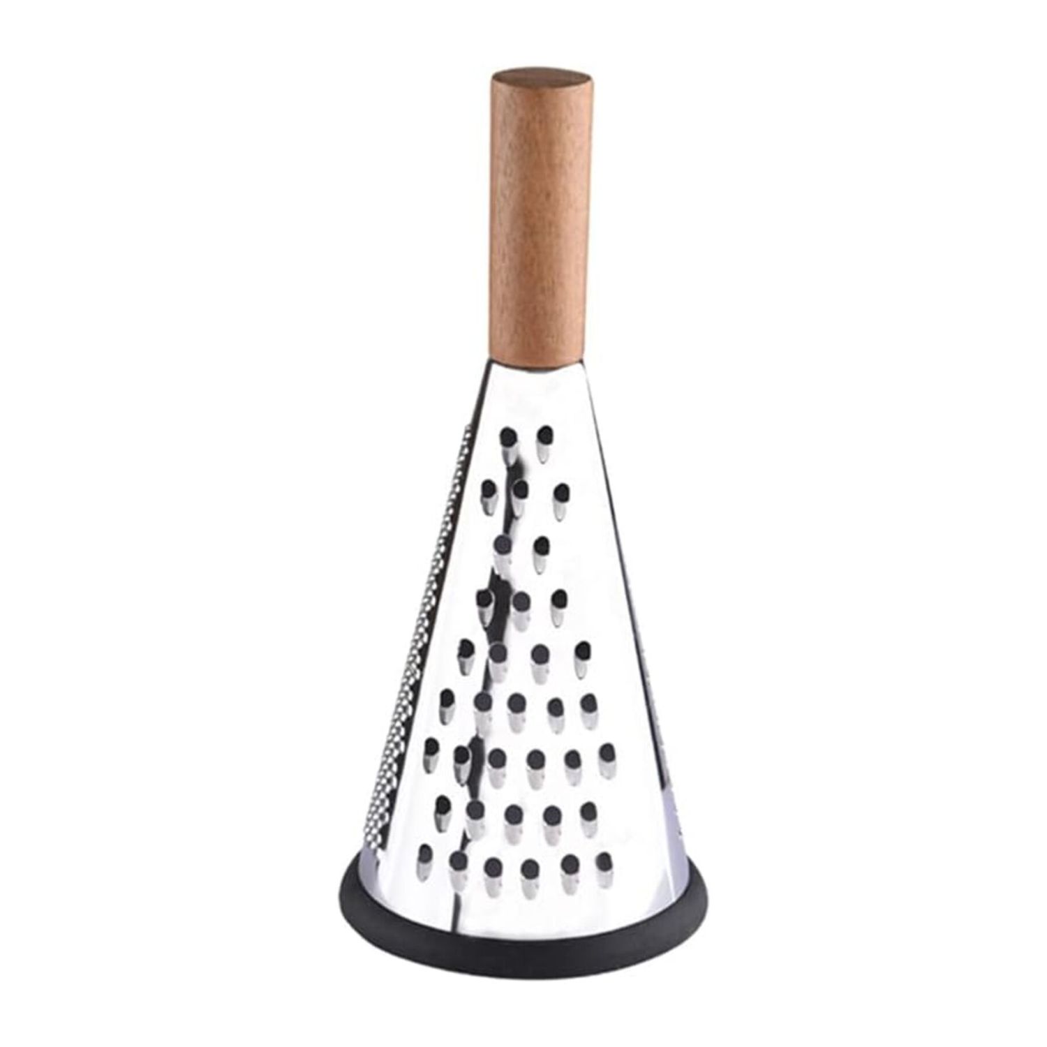 Rallador Conico Acero Inoxidable Elegante Mango Madera