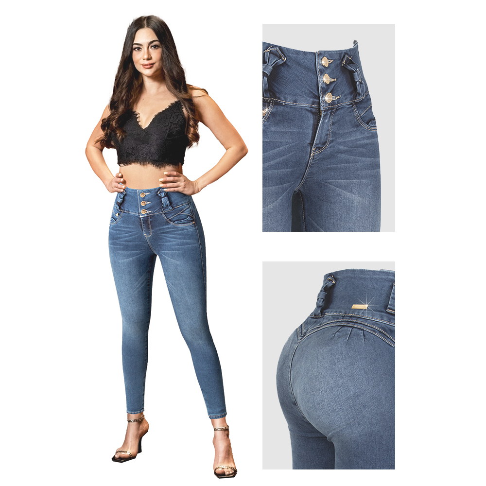 Jeans Pantalon Colombiano Levanta Pompa Skinny WENDY Excess by Praga Jeans EXC-010.