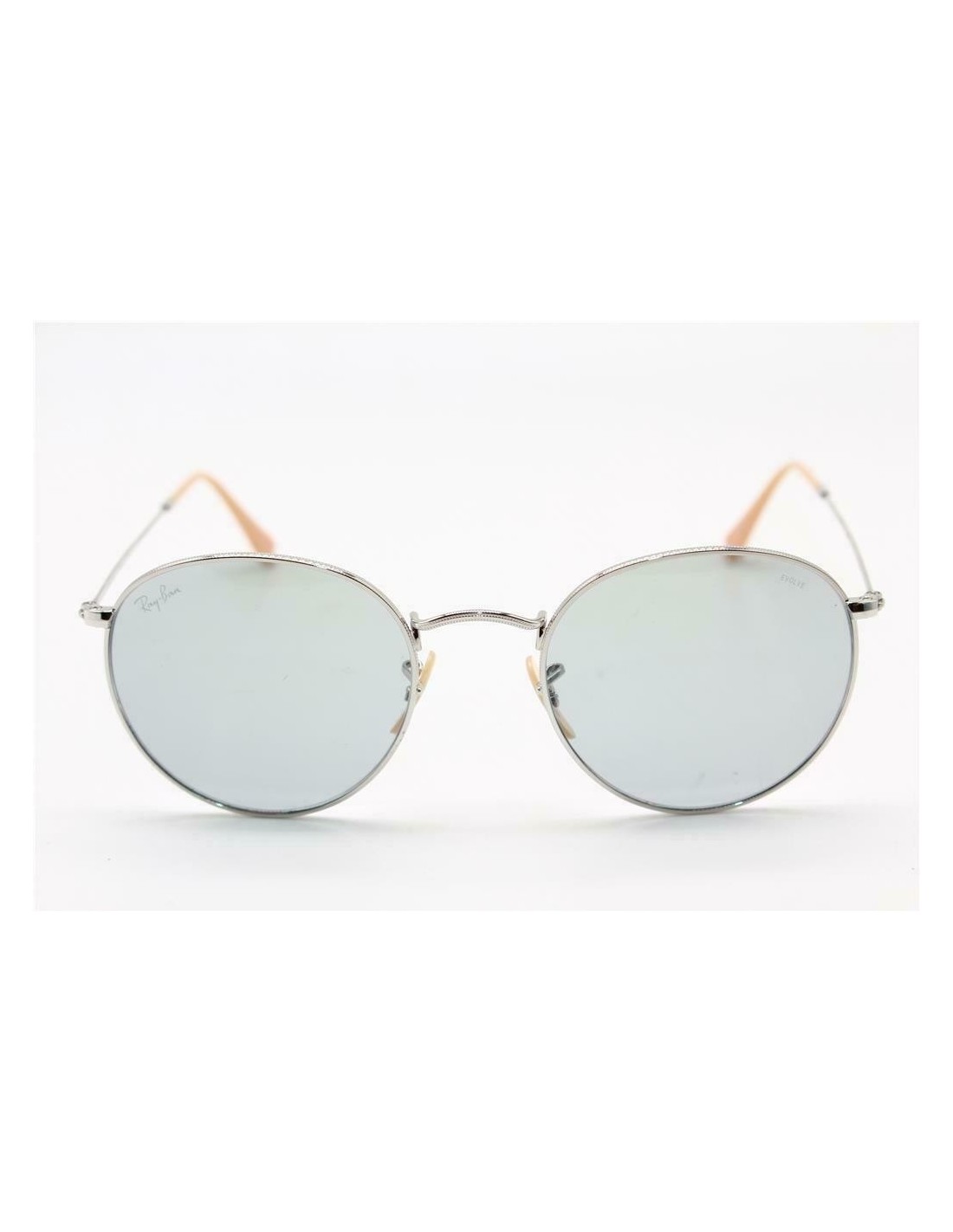Lentes de sol Ray Ban RB3447 9065I5 Round Metal Evolve Plateado Fotocromatico