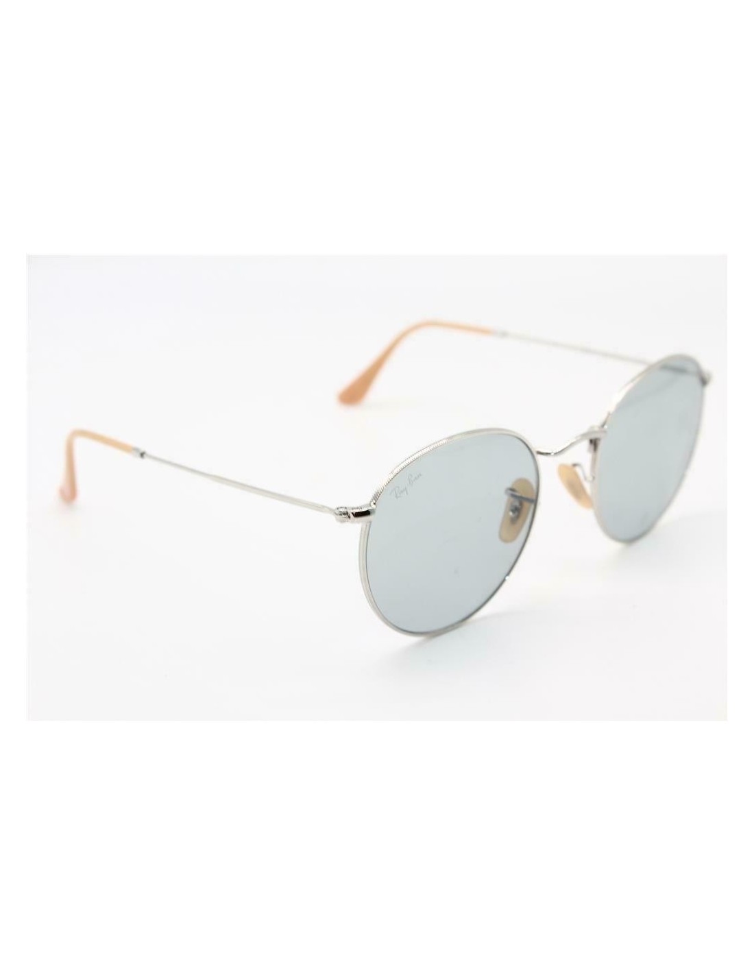 Lentes de sol Ray Ban RB3447 9065I5 Round Metal Evolve Plateado Fotocromatico