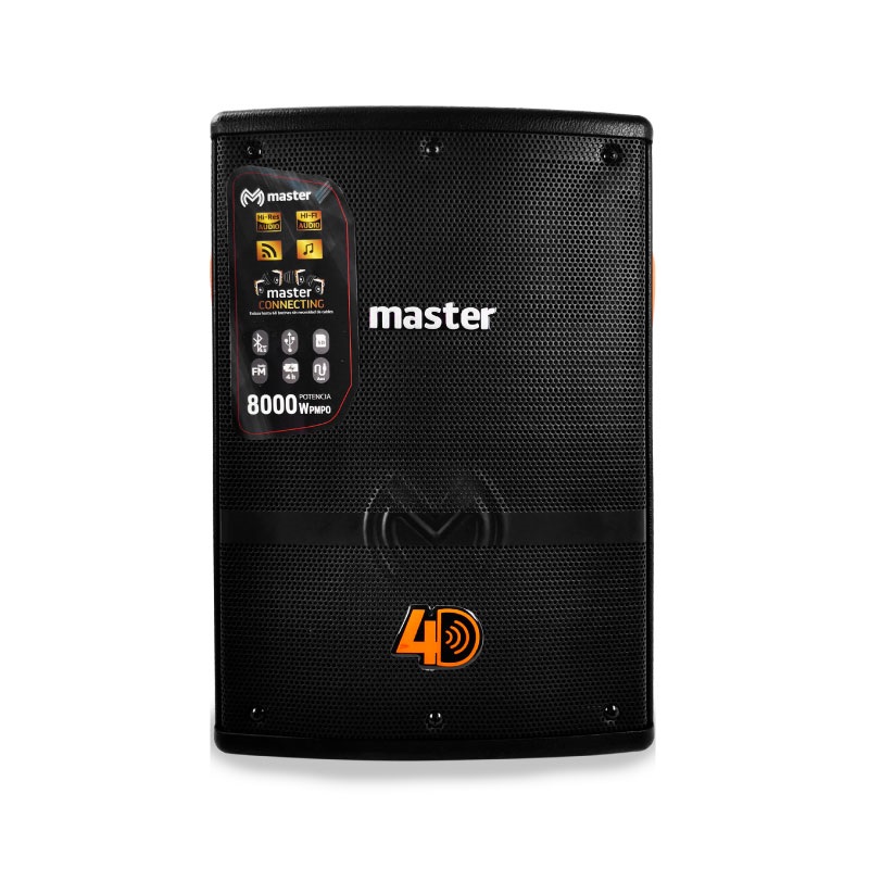 Master Equipo de Audio Vertical Duo con 16000 Watts de Potencia Musical Sonido Envolvente Bluetooth y Enlace TWS Incluye Bocinas Tripies Microfonos Controles y Cargadores KIT2-SYS-VER.