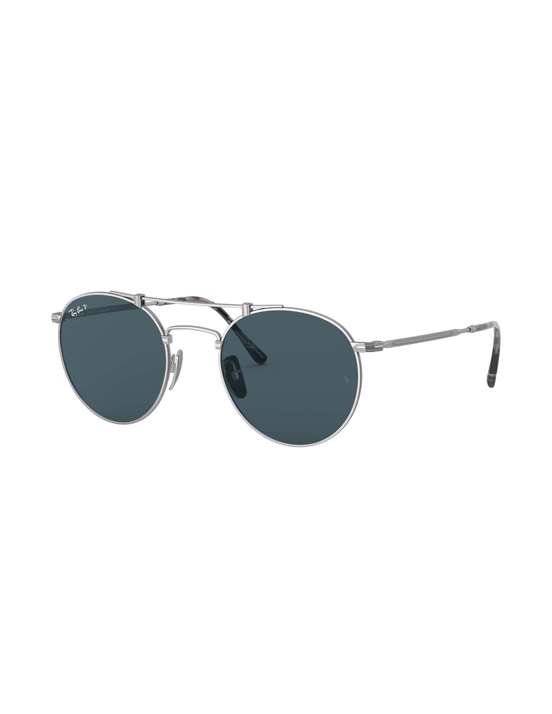 Lentes de sol Ray Ban RB8147M 9165 Round Titanium Negro Polarizado