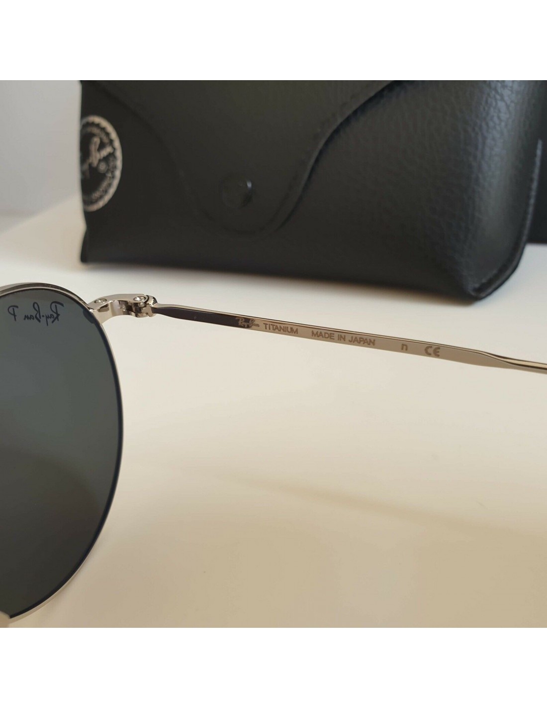 Lentes de sol Ray Ban RB8147M 9165 Round Titanium Negro Polarizado