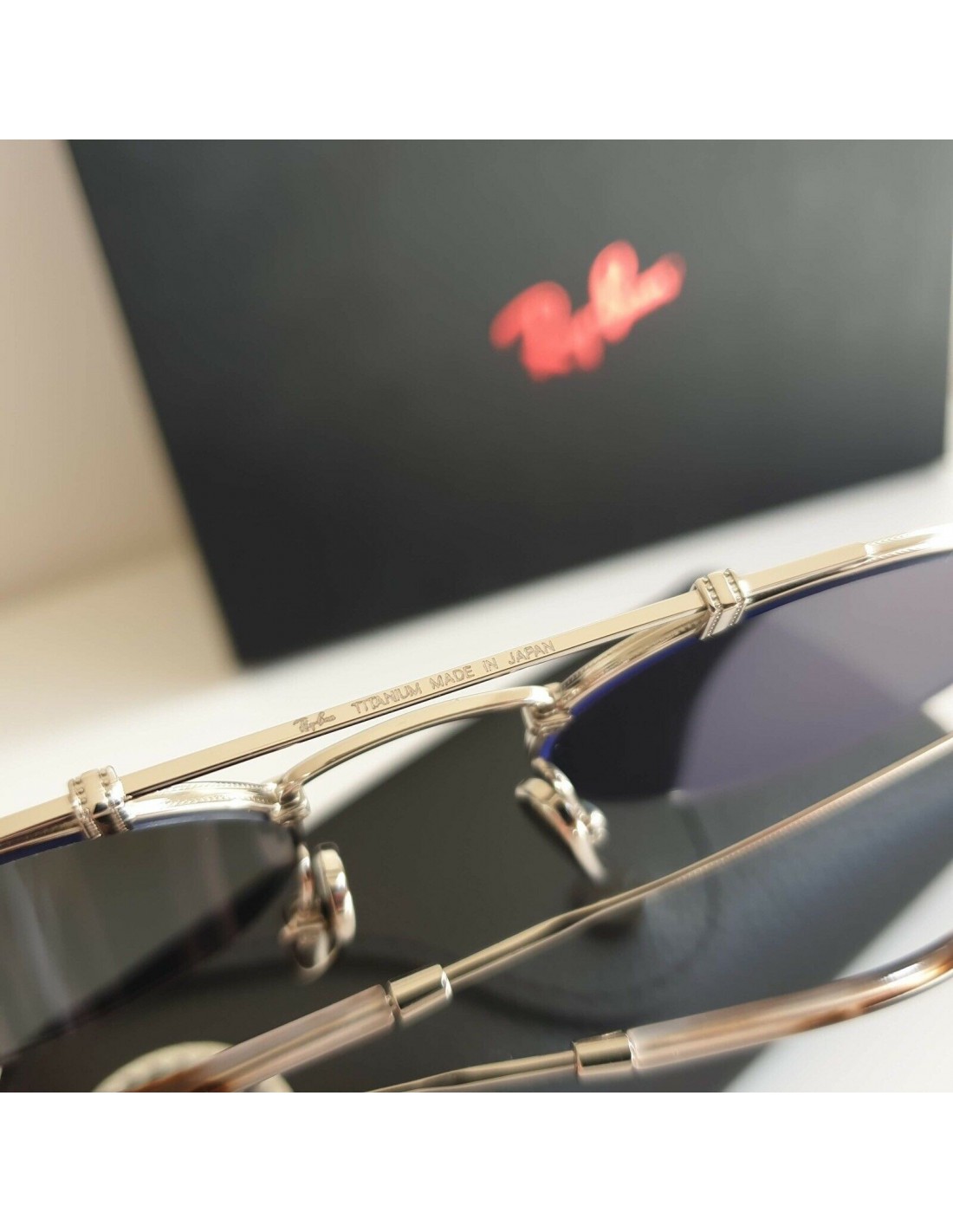 Lentes de sol Ray Ban RB8147M 9165 Round Titanium Negro Polarizado
