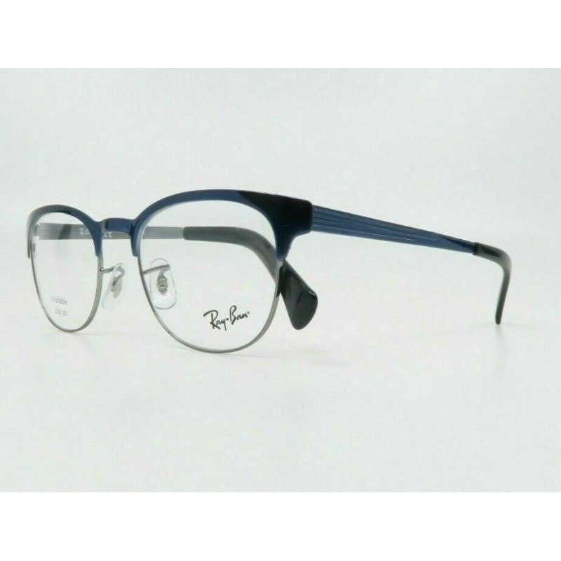 Lentes de sol Ray Ban Oftalmico Rb6317 2863 Clubmaster Metal Azul Plata