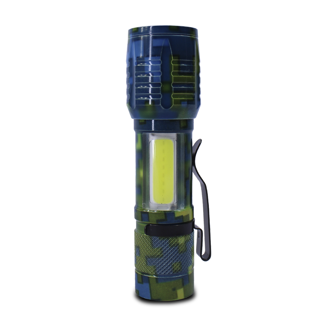 Mini Linterna Tactica De Mano Recargable 2000 Lm.