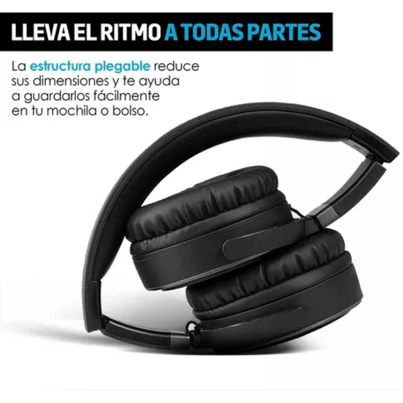Redlemon Audífonos tipo Diadema Over-Ear Plegables, Sonido High Definition, Manos Libres, Cable Auxiliar 3.5mm, con Aislamiento de Ruido Externo
