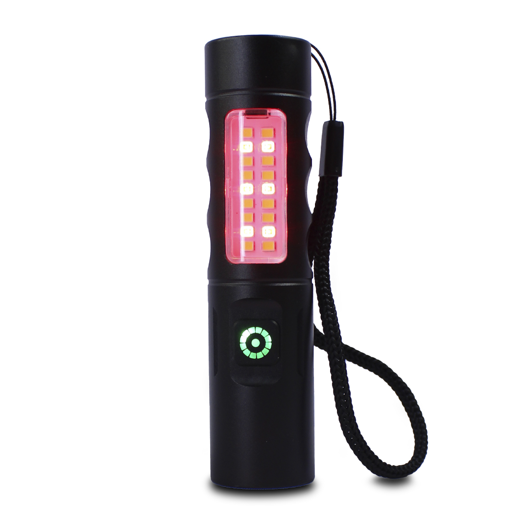 Buytiti kit 3 Linternas Tácticas De Emergencia Sd-550 Recargable Con Luz Roja.