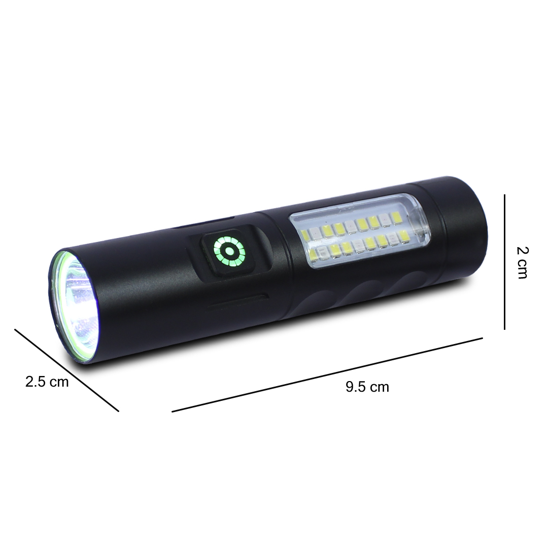 Buytiti kit 3 Linternas Tácticas De Emergencia Sd-550 Recargable Con Luz Roja.