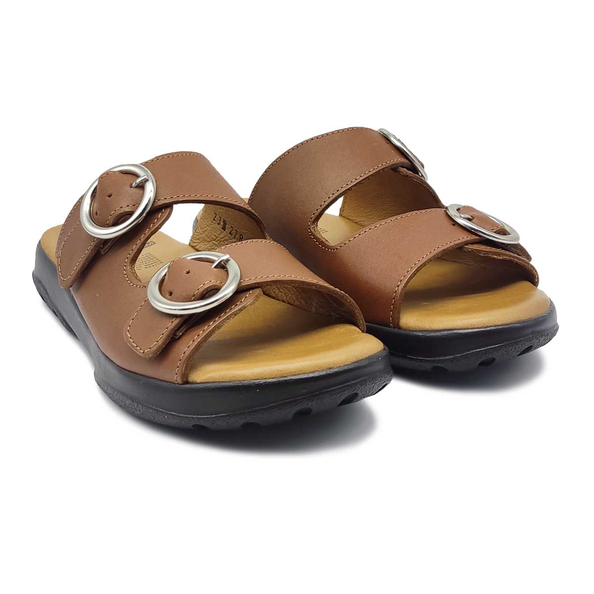 Huaraches 20hrs 1007 Café Camel Mujer 100% Piel Memory Foam .