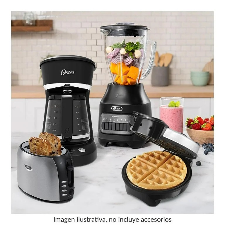 Combo Electrodomésticos Oster Licuadora, cafetera, waflera y tostador.
